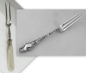 Pickle fork and strawberry fork