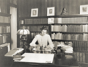 Ida Tarbell at desk