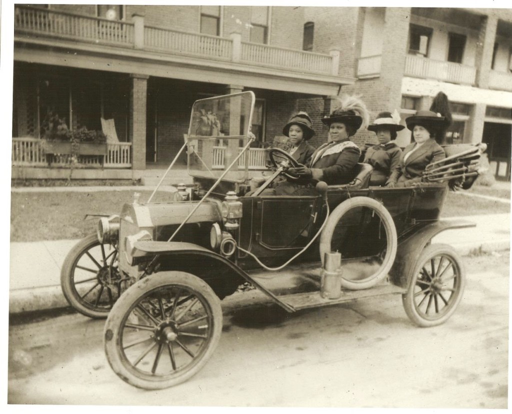 Madam C. J. Walker at the wheel