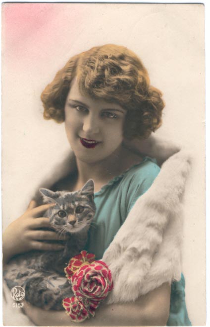 Portrait of Woman with cat
