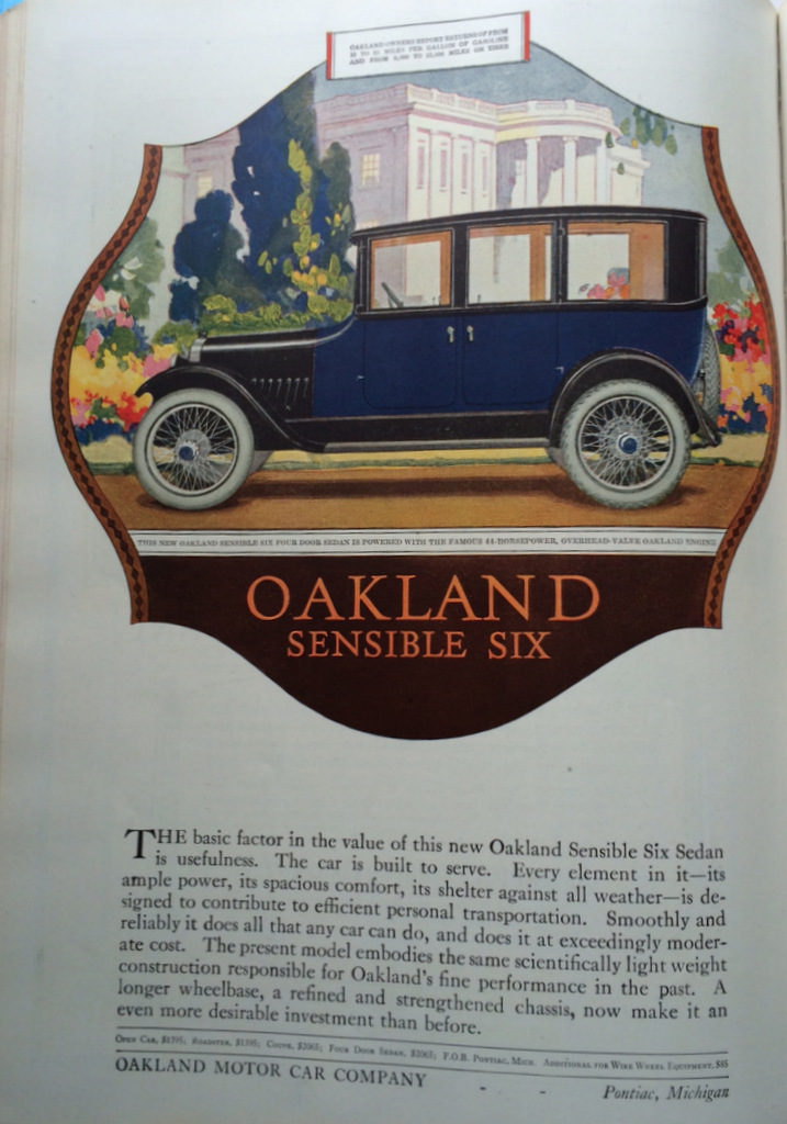 Oakland auto ad 1920