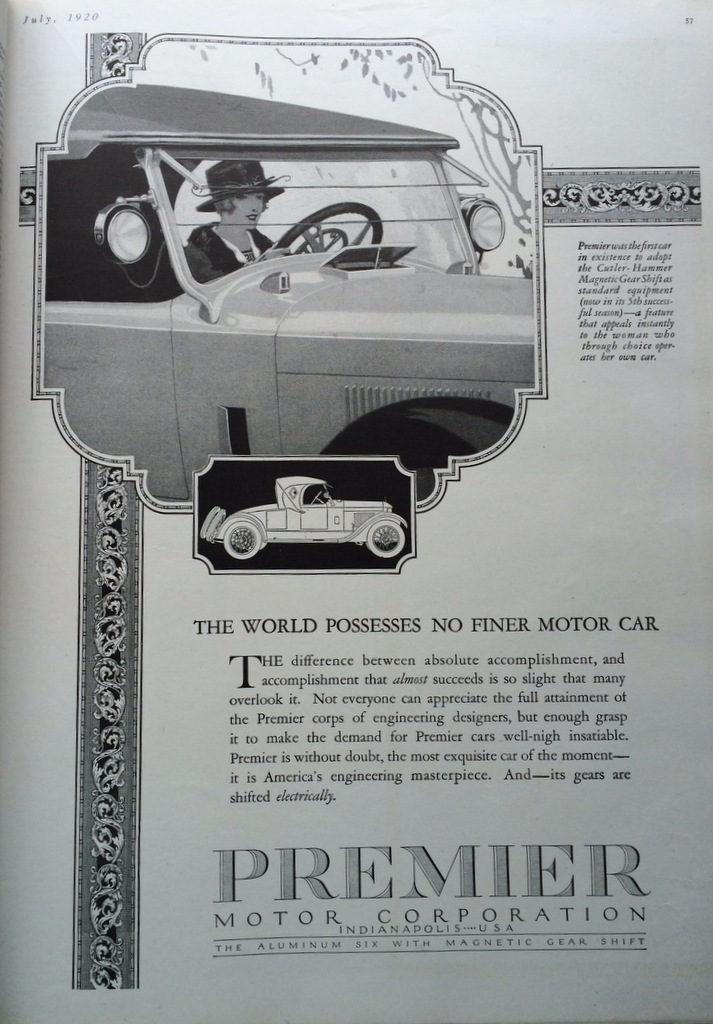 Premier Auto ad 1920